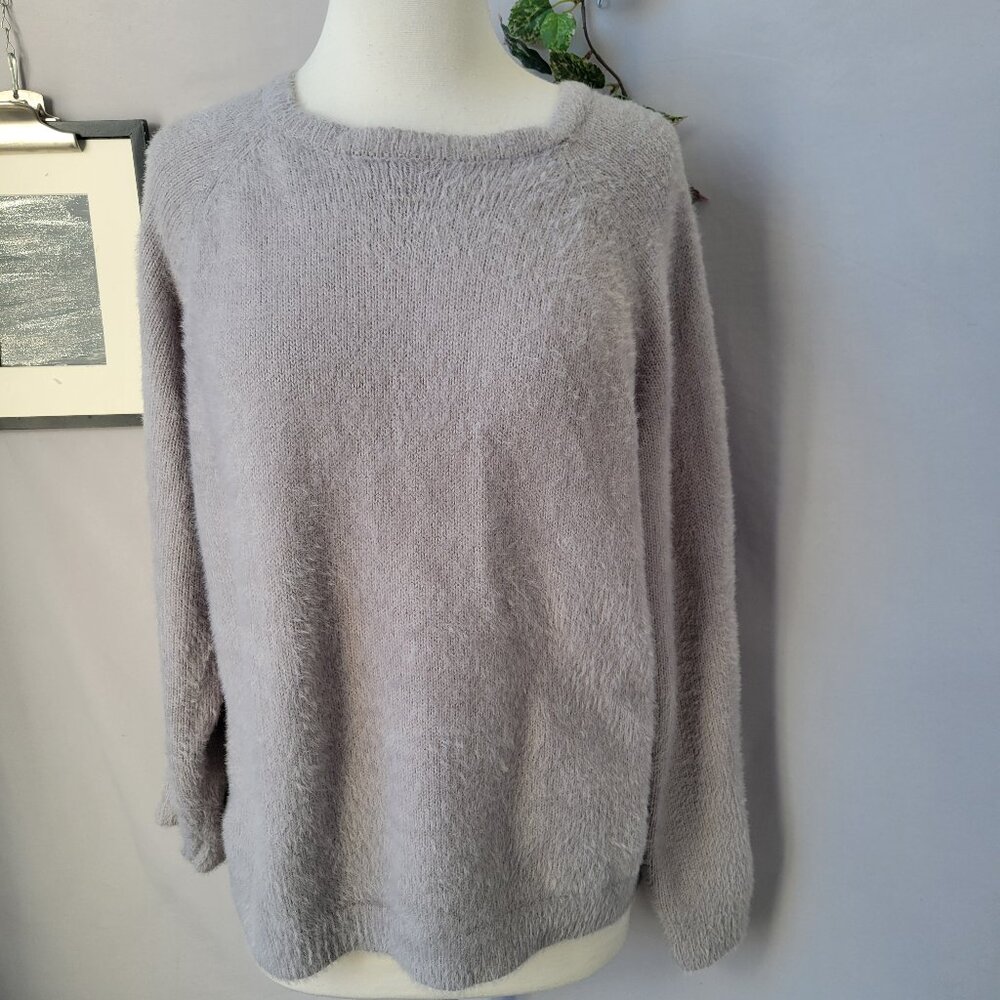 Z Supply Alexa Eyelash Pullover‎ Sweater Gray M